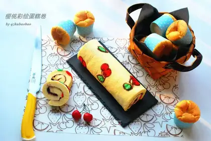 Cherry cake rolls