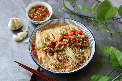 Garlic golden mushroom oven