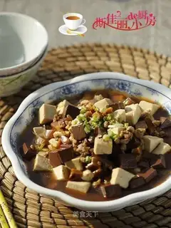 Flaming mushrooms, tofu