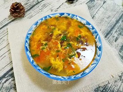 Potato omelet soup
