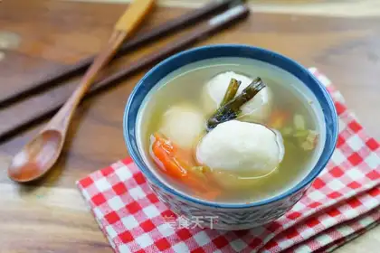 Fishball tomato soup