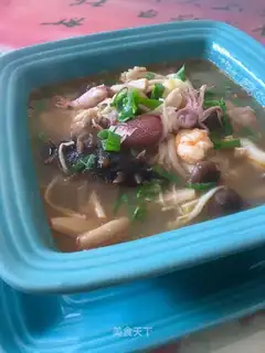 Seafood mushroom soup
