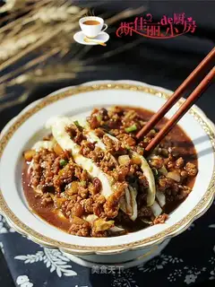 Meat and eggplant