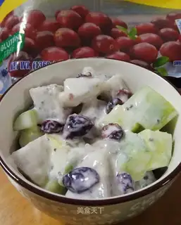 Cranberry flamingo yogurt salad