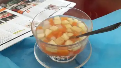 Cleaning of lung fruit soup