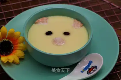 The little pig's steaming eggs