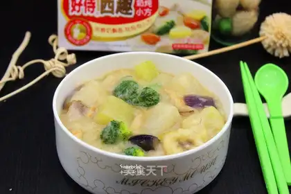 Cream of veggie chicken chest