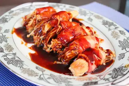 Fried bacon pins