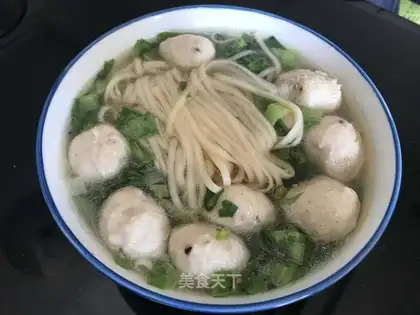 Onion meatball soup noodles