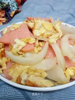 Egg ham and onions