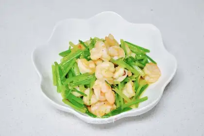 Celery and shrimp