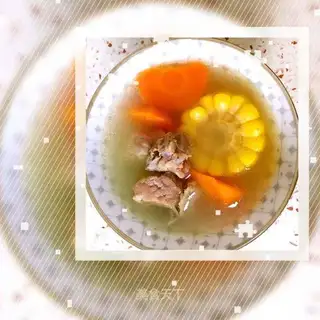 Carrot cornbone soup