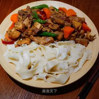 Big chicken pants with noodles