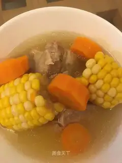 Carrot corn ribs soup