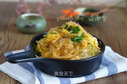 Egg sour and fried fans