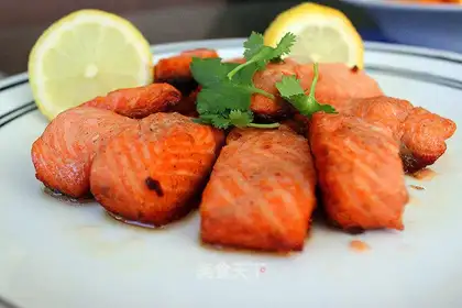 Fried salmon