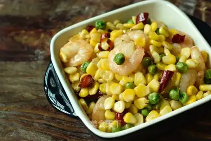 Shrimp fried corn