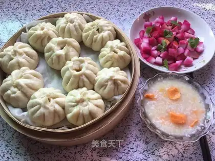 Frozen meat buns