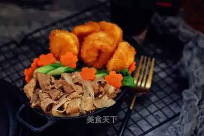Cowfish and shrimp