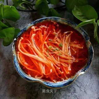 Cheese juice, golden mushrooms