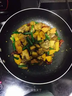 Potato stew ribs