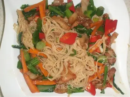 Fried Hutou Rice Noodles