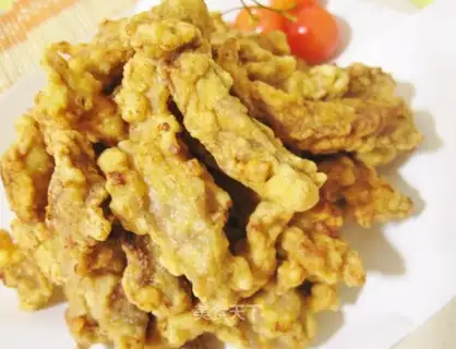 Dry fried pork loin