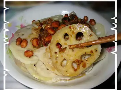 Cold lotus root slices