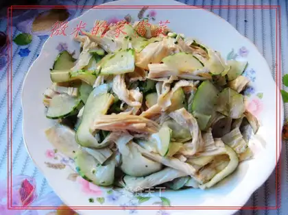 Cold mixed with tofu bamboo and vegetable melons