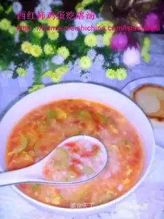 Tomato and egg pimples soup