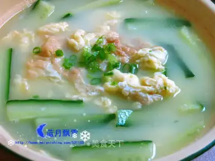 Cucumber and egg soup