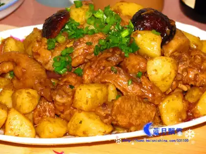 Roast chicken with potato
