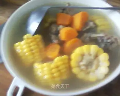carrot corn chicken bone soup