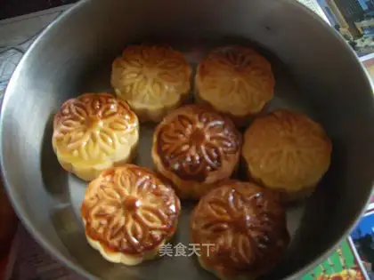 Cantonese mooncake with coconut paste