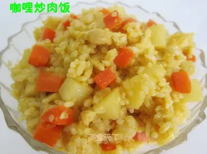 Curry stir-fried pork rice