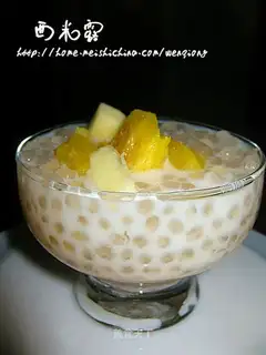 sago in coconut juice