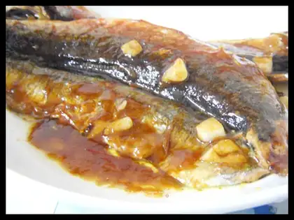 Pan-fried saury