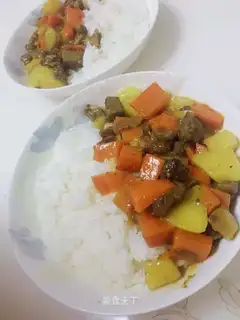 Curry beef rice