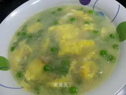 Skinny green bean egg soup
