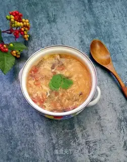 Potato omelet soup