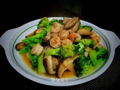 Shrimp ball broccoli