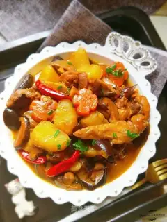 Chicken stew mushrooms
