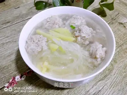 radish meatball potato soup