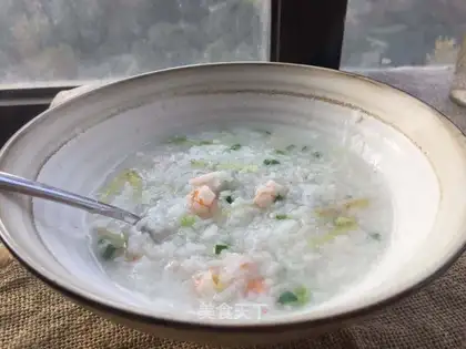 Rice shrimp congee
