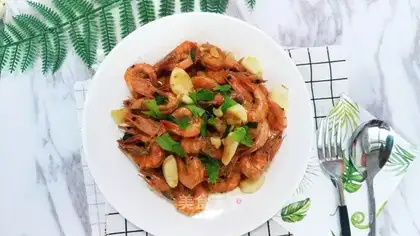 Garlic casserole, shrimp