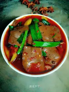 Garlic duck blood