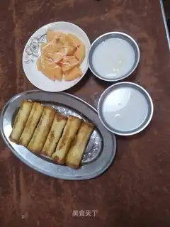 Toast banana rolls