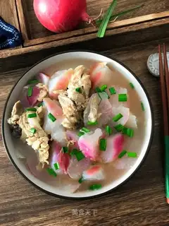 Fresh rosy pork bone