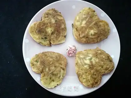 Cardiac radish pancakes