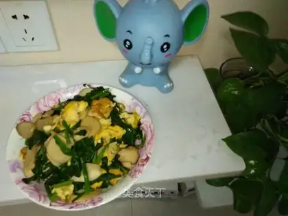 Egg fried apricot spinach